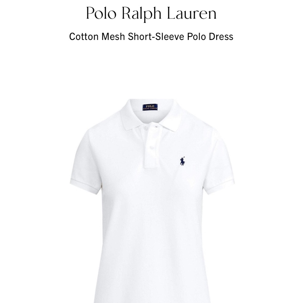 Polo Ralph Lauren Cotton Mesh Polo Tshirt Dress LG
